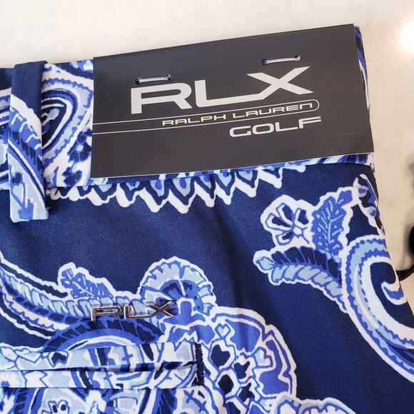 NWT RLX Ralph Lauren Golf New England Prep Blue Paisley Golf Shorts Men's 36 - Picture 10 of 14